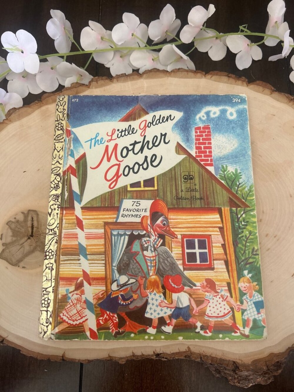 The Little Golden Mother Goose Childrens Book 75 Favorite Rhymes Vintage 1957